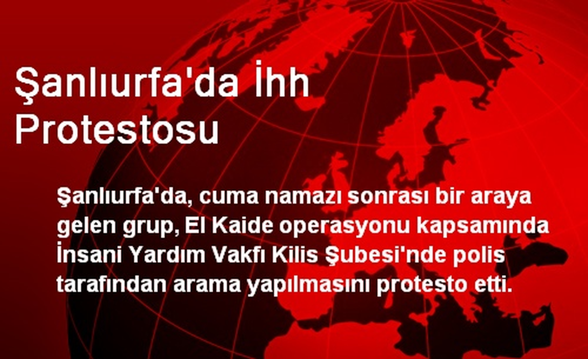 Şanlıurfa\'da İhh Protestosu
