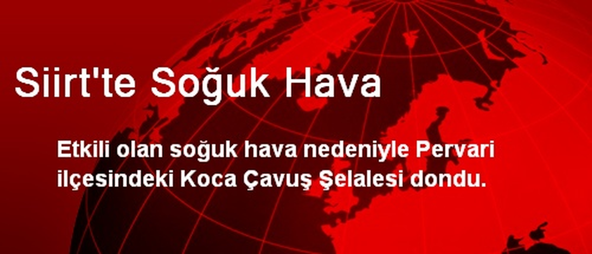 Pervari\'deki Koca Çavuş Şelalesi Dondu