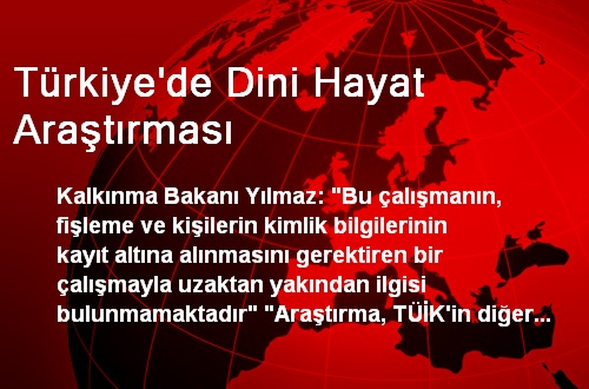 Türkiye\'de Dini Hayat Araştırması