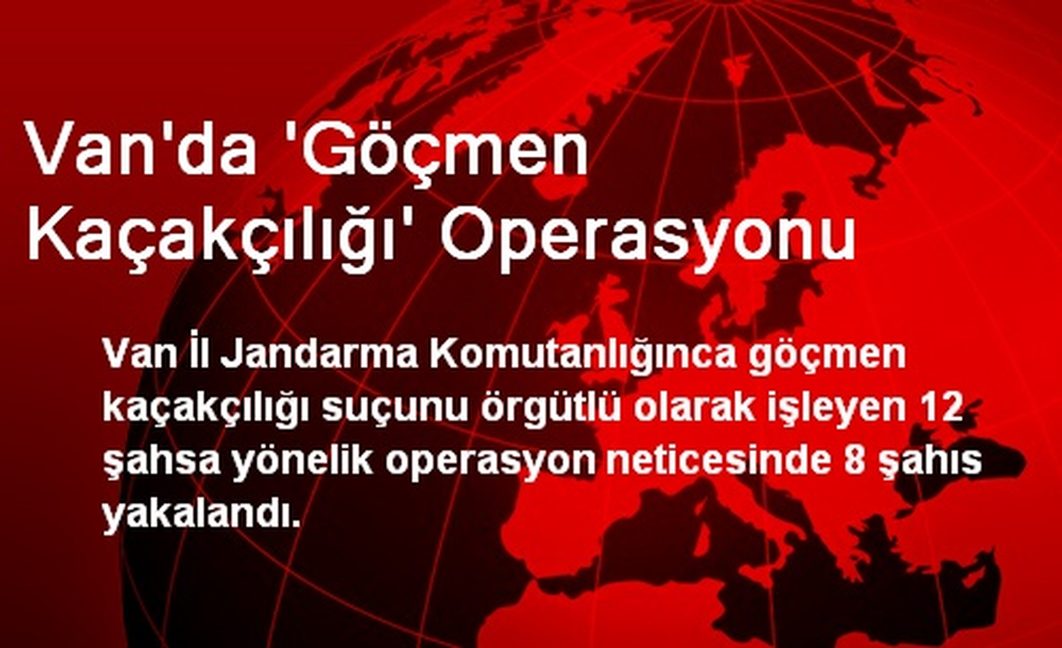 Van\'da \'Göçmen Kaçakçılığı\' Operasyonu