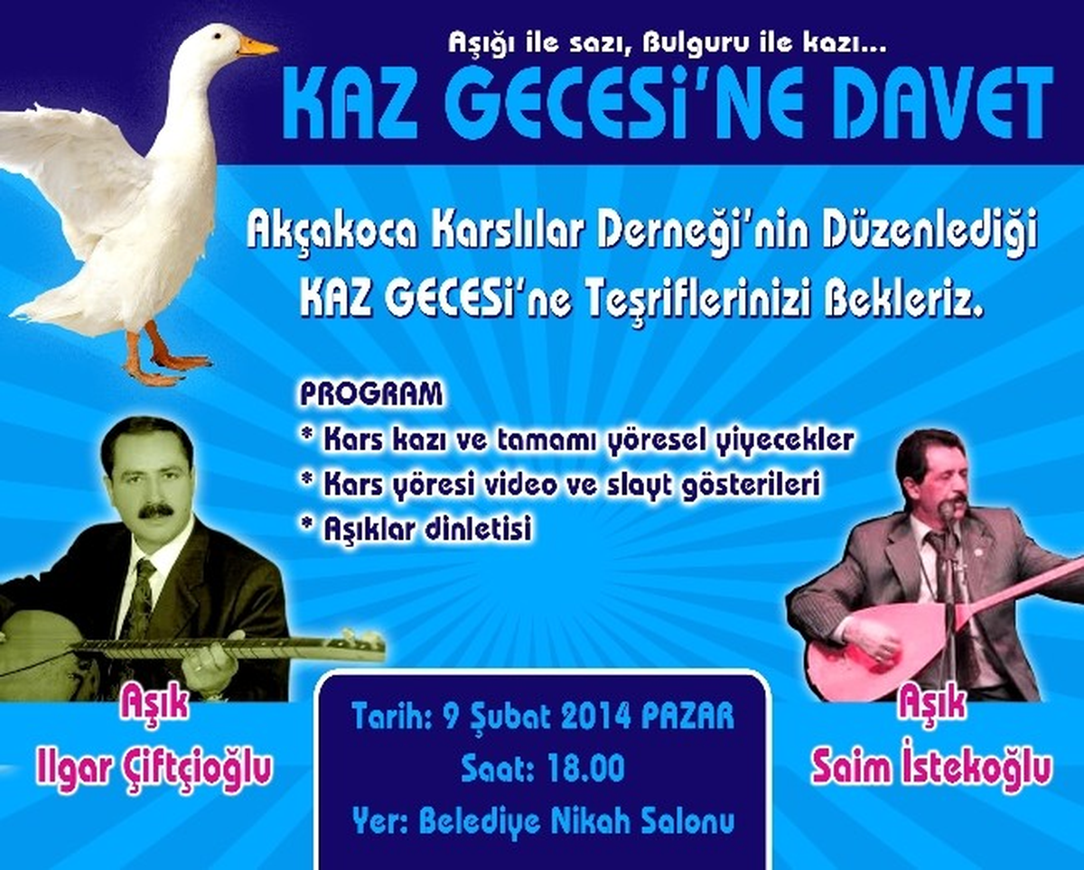 Akçakoca\'da Kaz Gecesi Düzenleniyor
