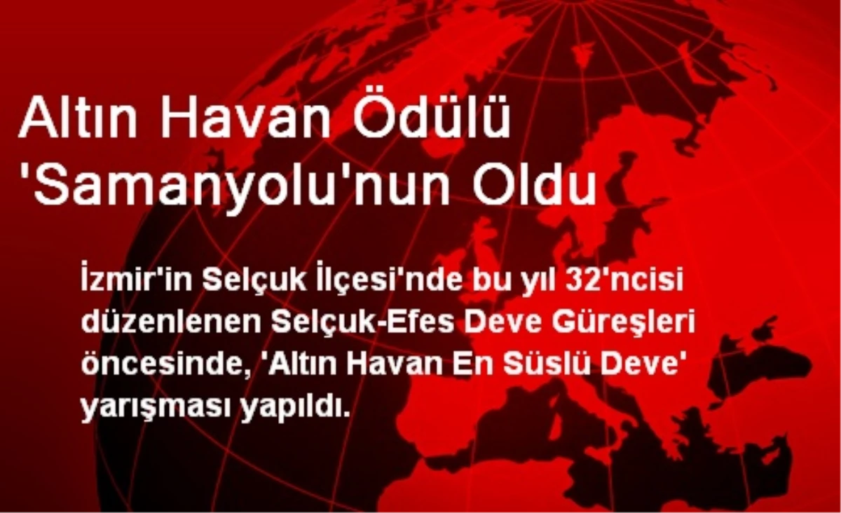 Altın Havan Ödülü \'Samanyolu\'nun Oldu