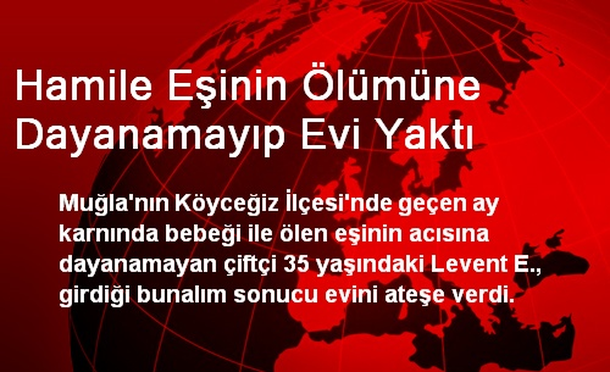 Hamile Eşinin Ölümüne Dayanamayıp Evi Yaktı