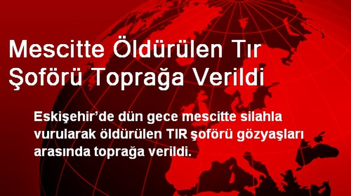 Mescitte Öldürülen TIR Şoförü Toprağa Verildi