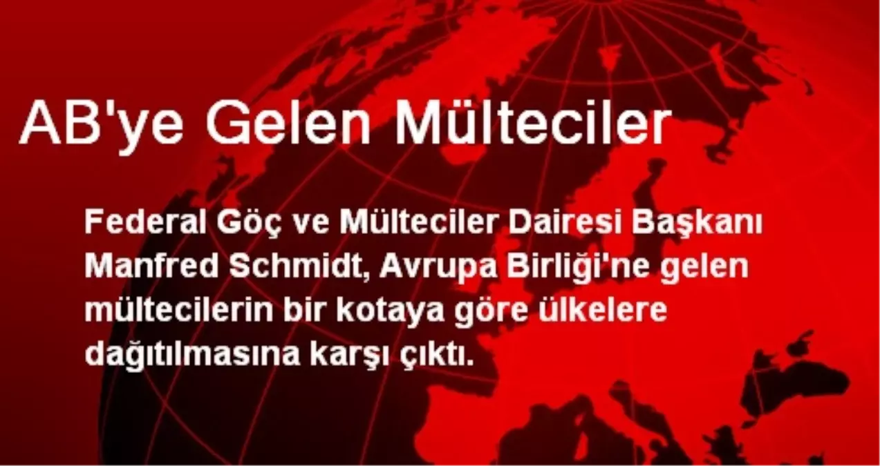 AB\'ye Gelen Mülteciler