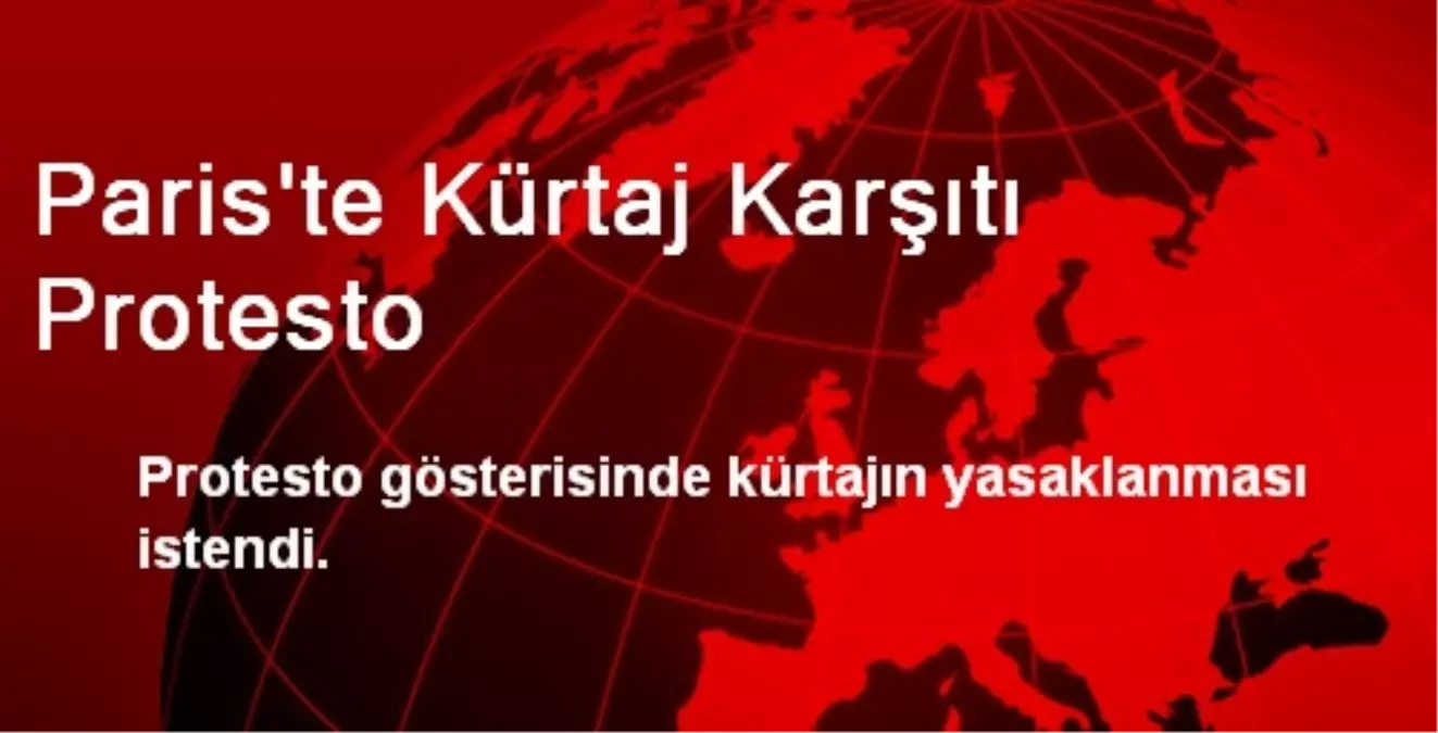 Paris\'te Kürtaj Karşıtı Protesto