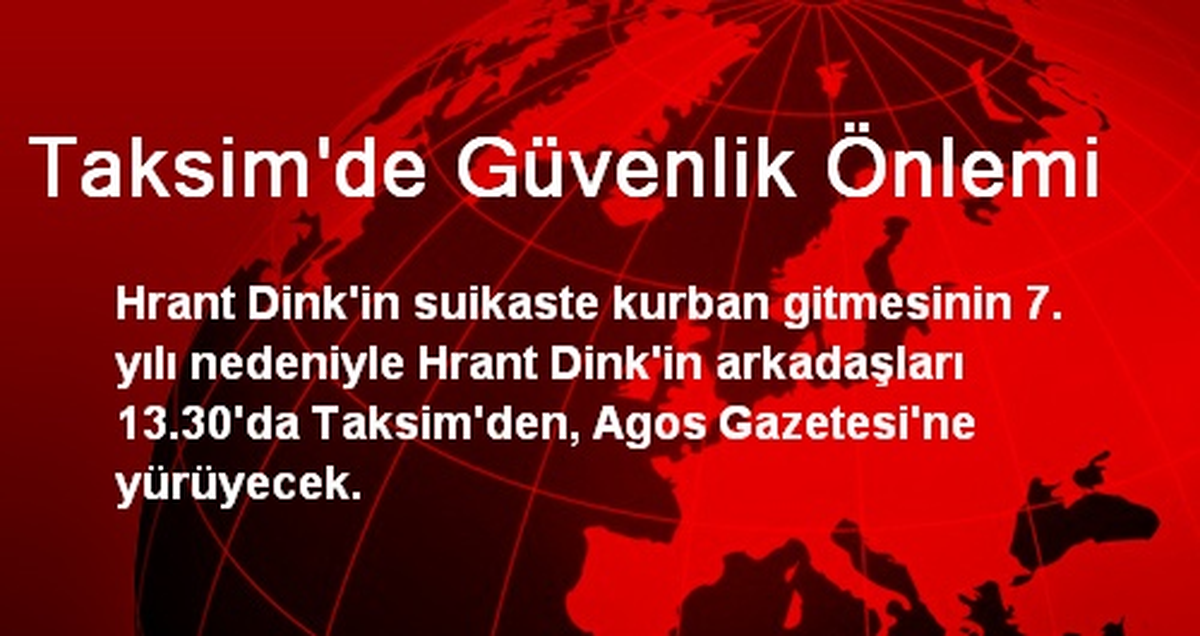Taksim\'de Güvenlik Önlemi