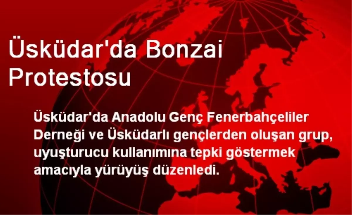 Üsküdar\'da Bonzai Protestosu