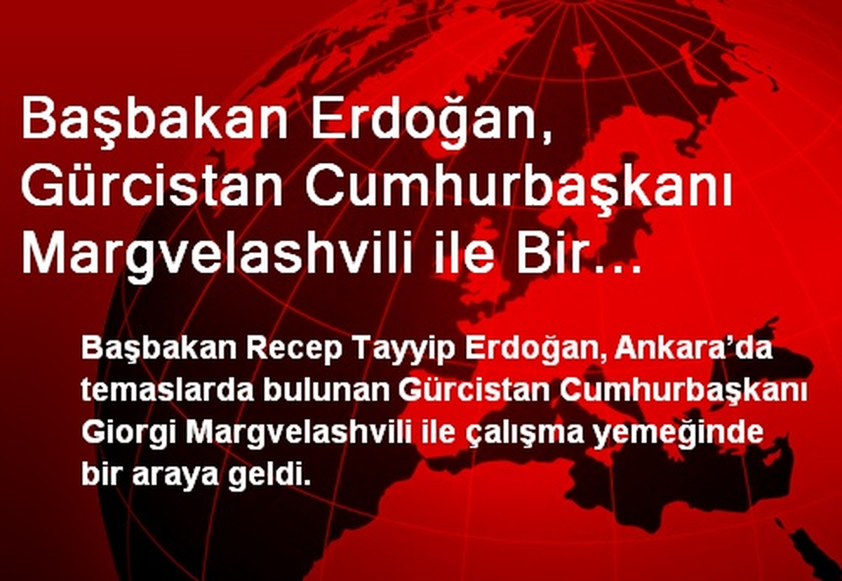 Başbakan Erdoğan, Gürcistan Cumhurbaşkanı Margvelashvili ile Bir Araya Geldi