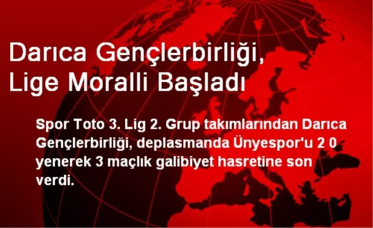 Darıca Gençlerbirliği, Lige Moralli Başladı