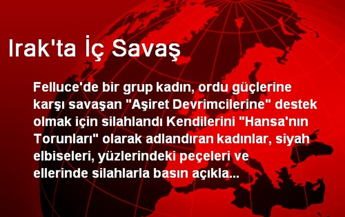 Felluce\'de Kadınlar Silahlandı