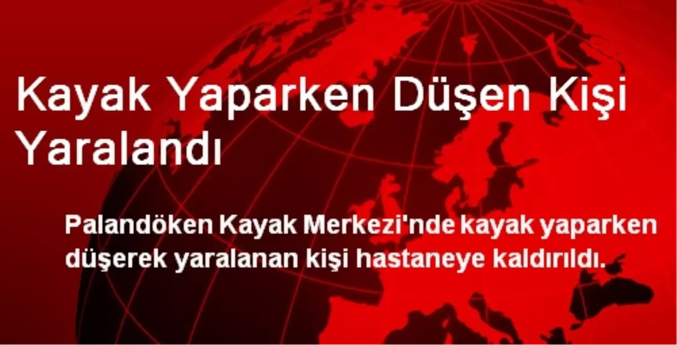 Kayak Yaparken Düşen Kişi Yaralandı