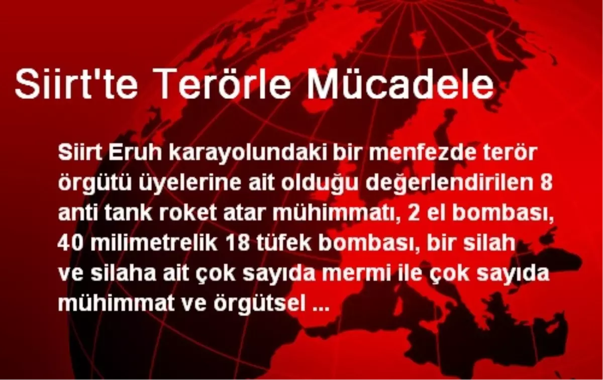 Siirt\'te Terörle Mücadele