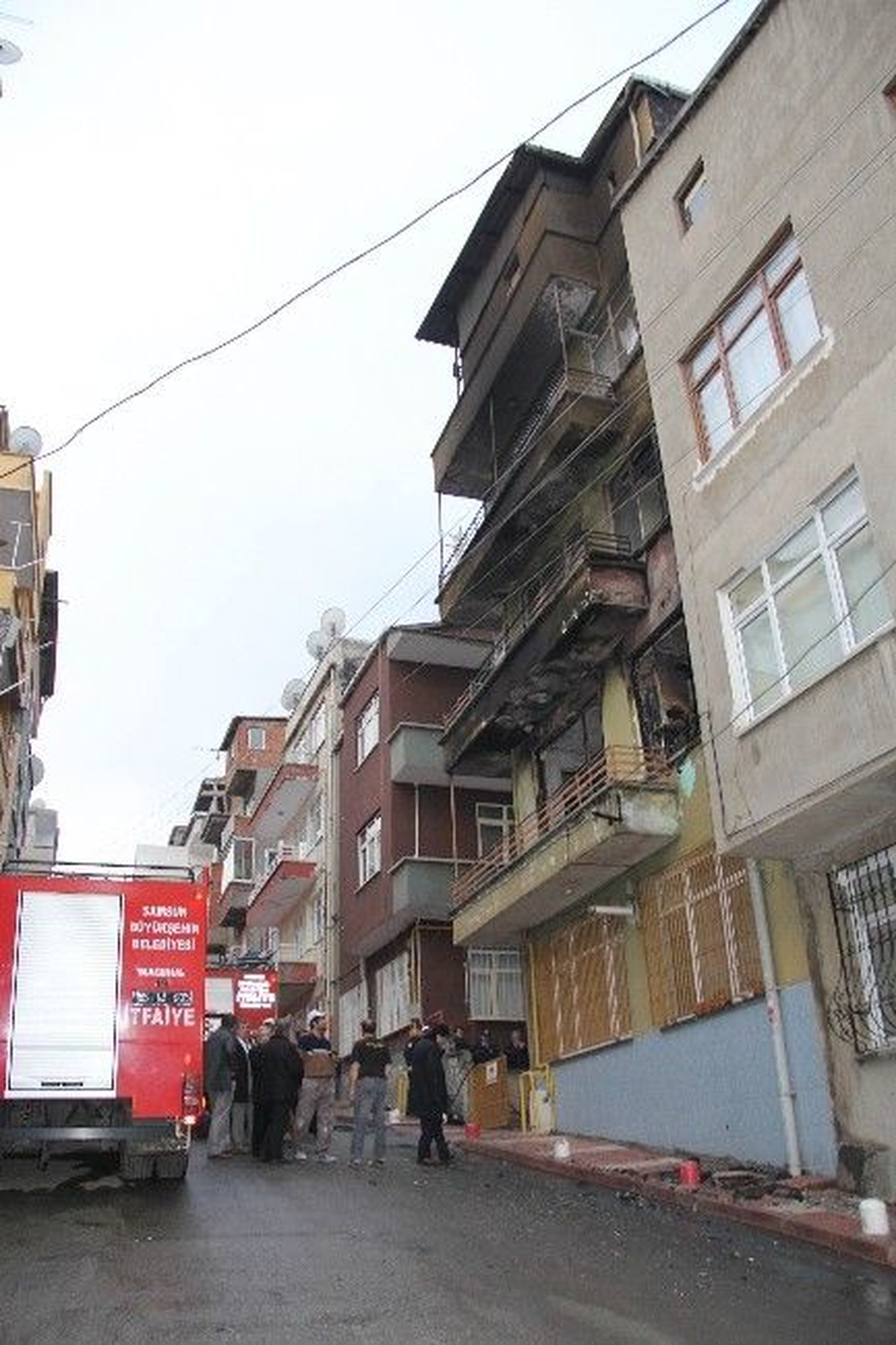 Samsun\'da Ev Yangını
