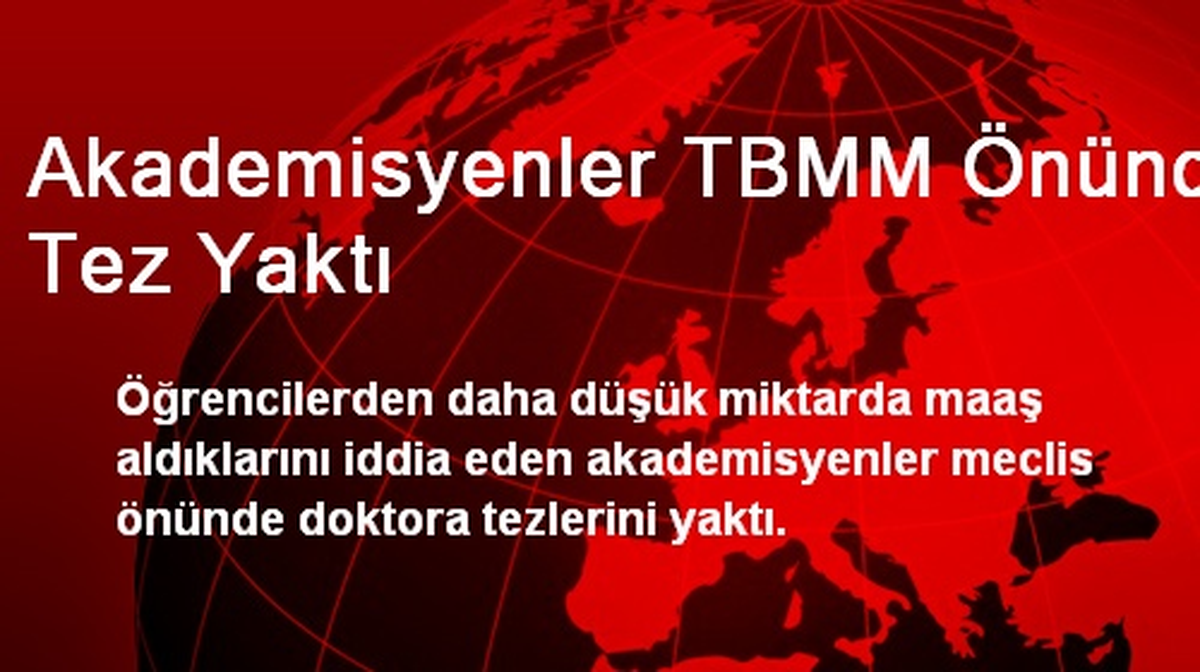 Akademisyenler TBMM Önünde Tez Yaktı