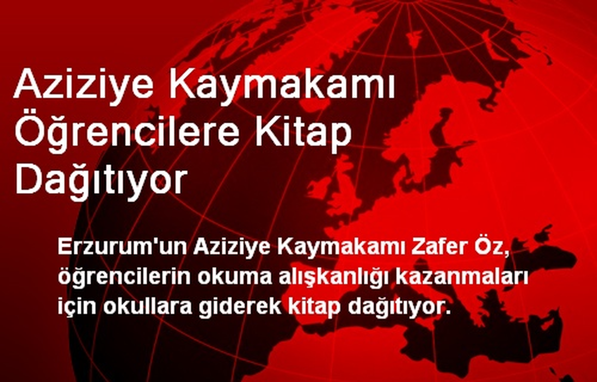 Aziziye Kaymakamı Öğrencilere Kitap Dağıtıyor