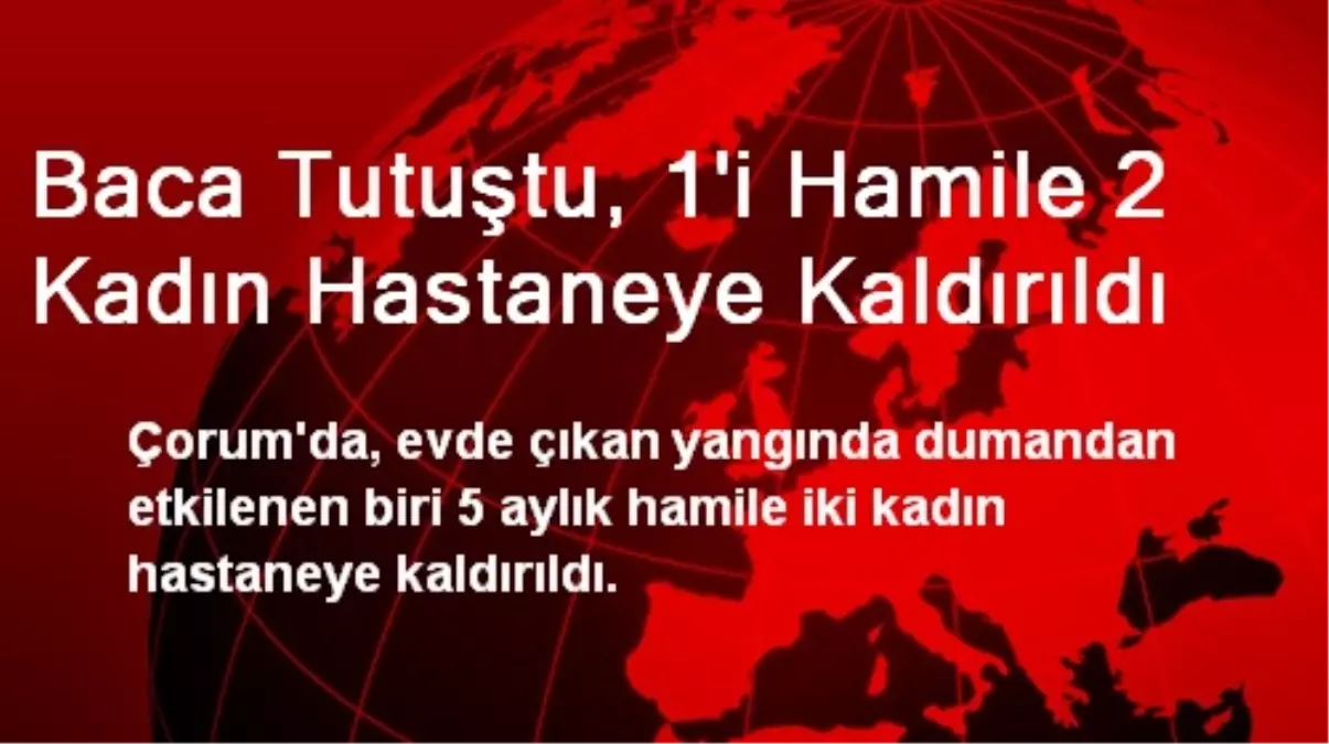 Baca Tutuştu, 1\'i Hamile 2 Kadın Hastaneye Kaldırıldı