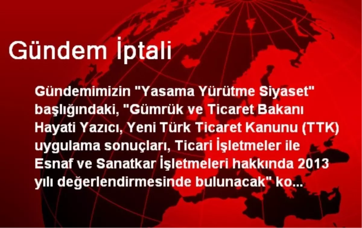 Gündem İptali