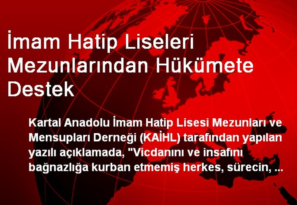 İmam Hatip Liseleri Mezunlarından Hükümete Destek
