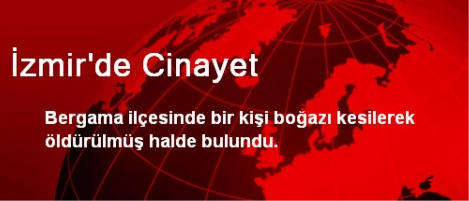 İzmir\'de Cinayet