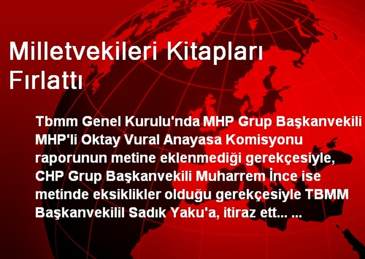 Milletvekileri Kitapları Fırlattı