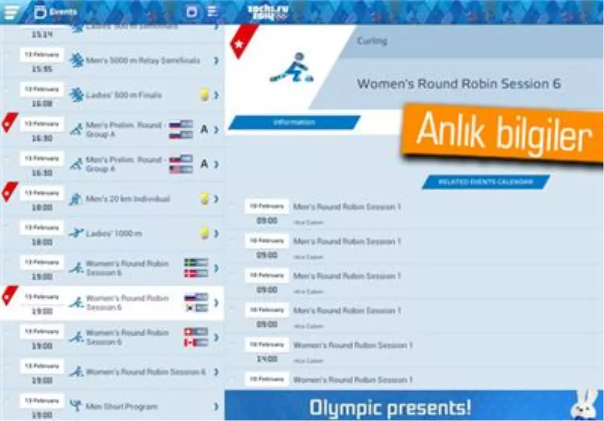 2014 Kış Olimpiyatları\'nın Resmi Uygulaması Yayınlandı