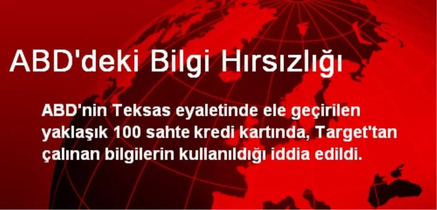 ABD\'de Bilgi Hırsızlığı