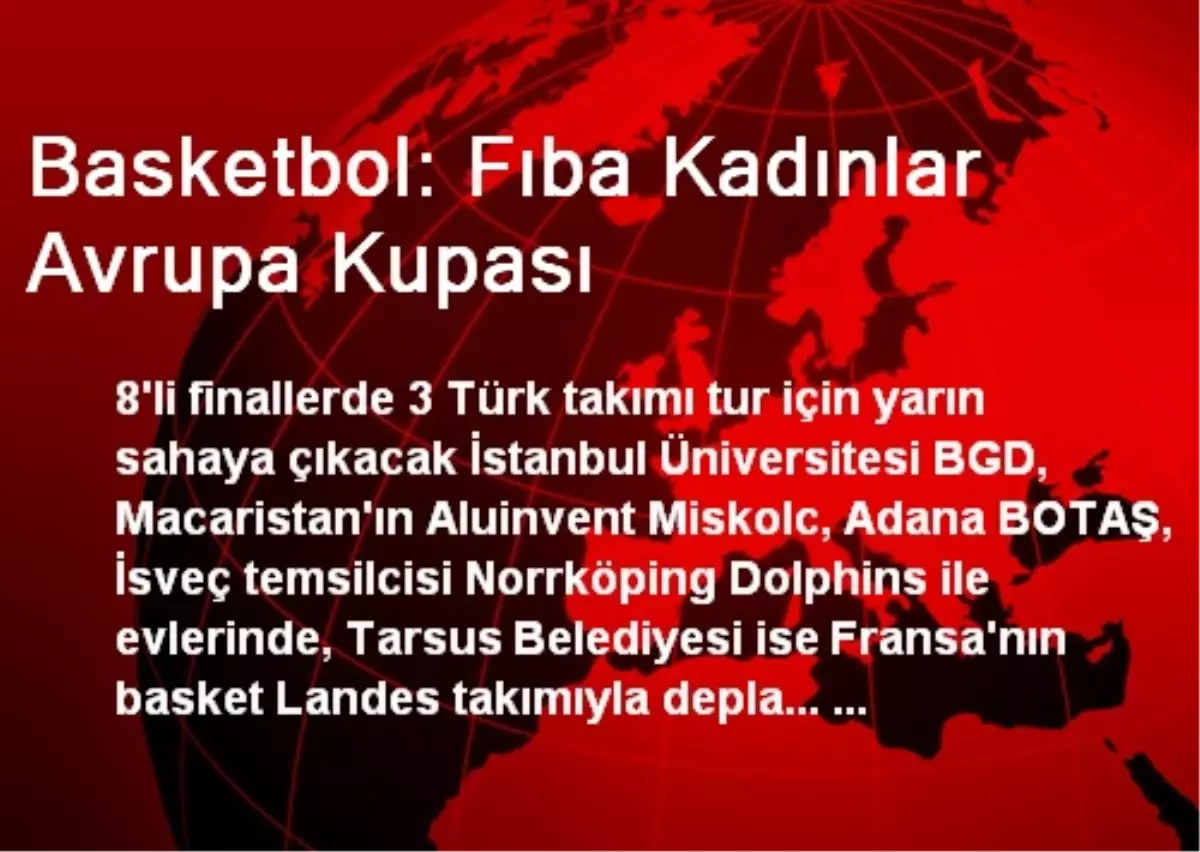 Basketbol: Fıba Kadınlar Avrupa Kupası