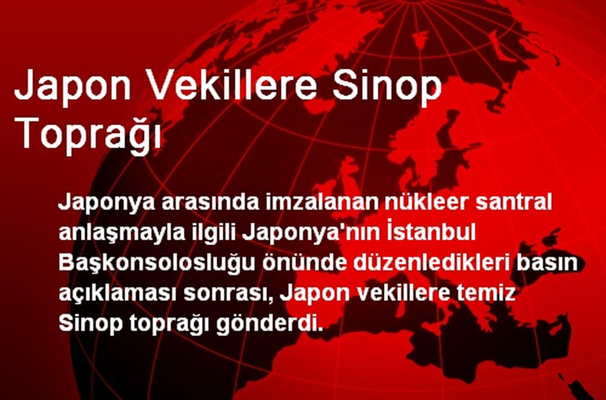 Japon Vekillere Sinop Toprağı