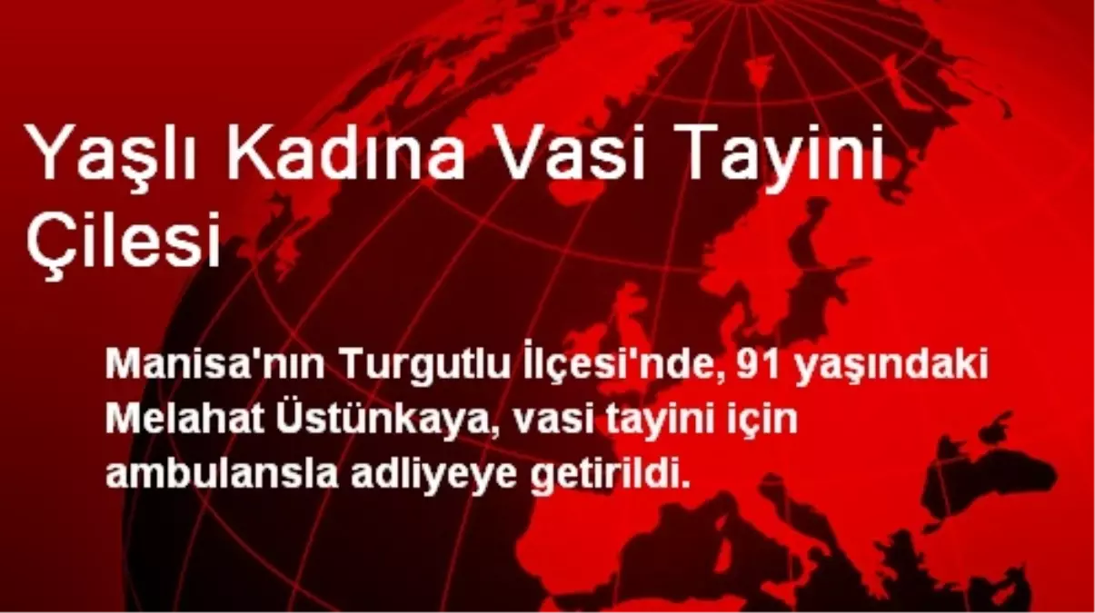 Yaşlı Kadına Vasi Tayini Çilesi