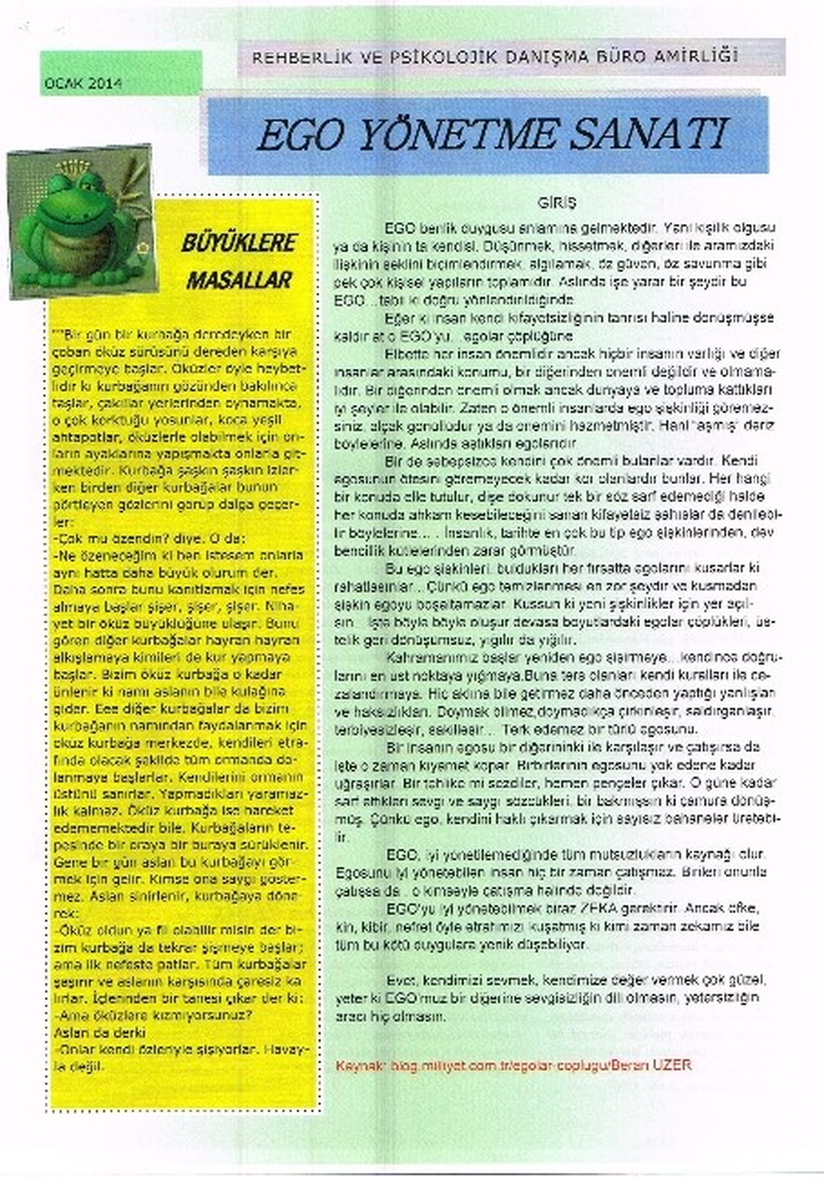 Polise \'Ego Yönetme Sanatı\' Bülteni