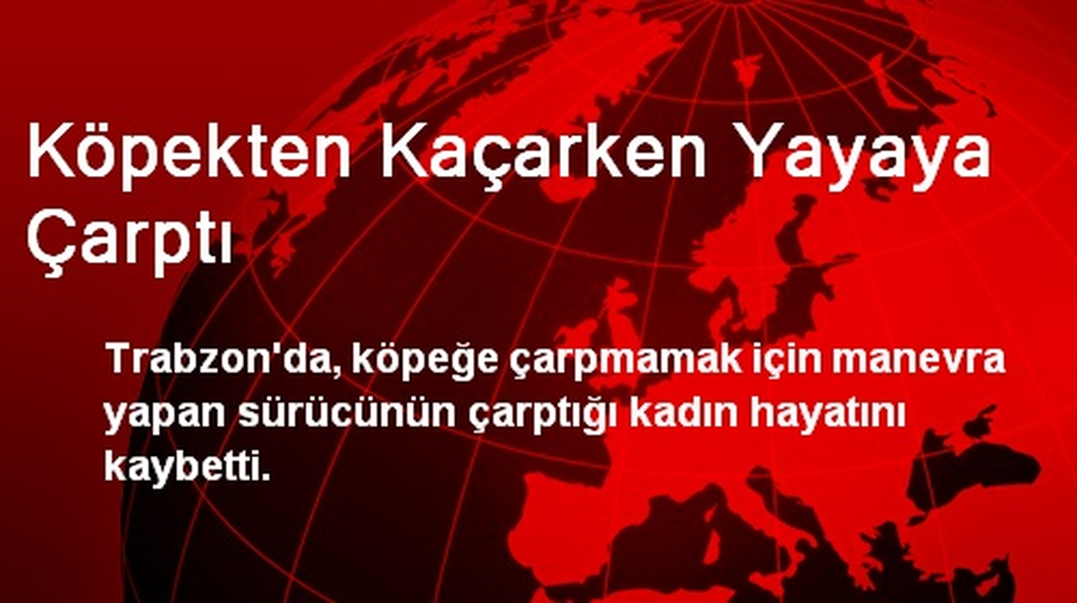 Köpekten Kaçarken Yayaya Çarptı