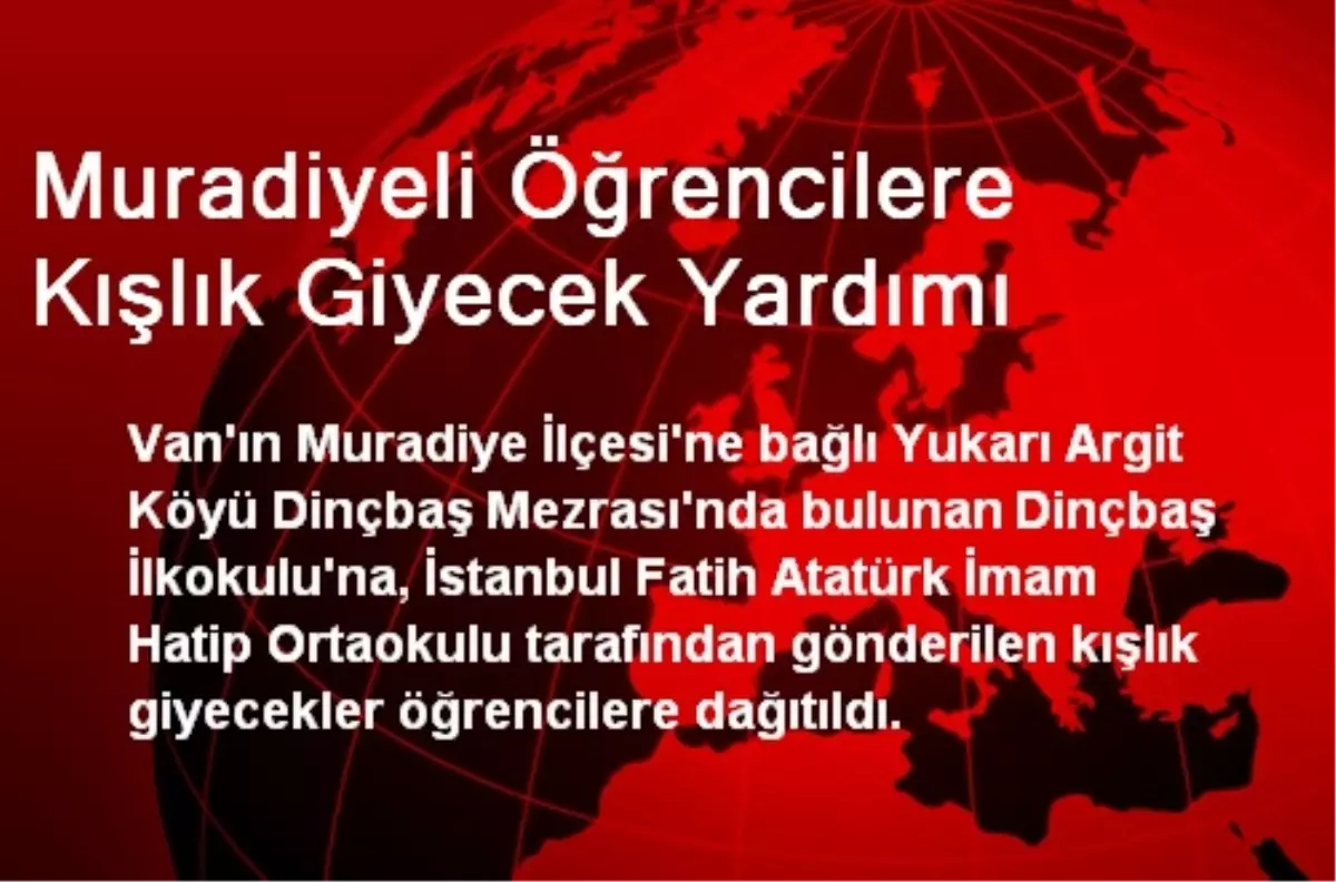 Muradiyeli Öğrencilere Kışlık Giyecek Yardımı