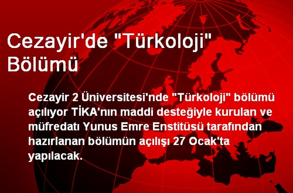 Cezayir\'de "Türkoloji" Bölümü