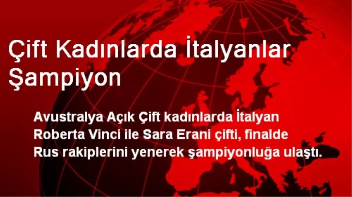 Çift Kadınlarda İtalyanlar Şampiyon