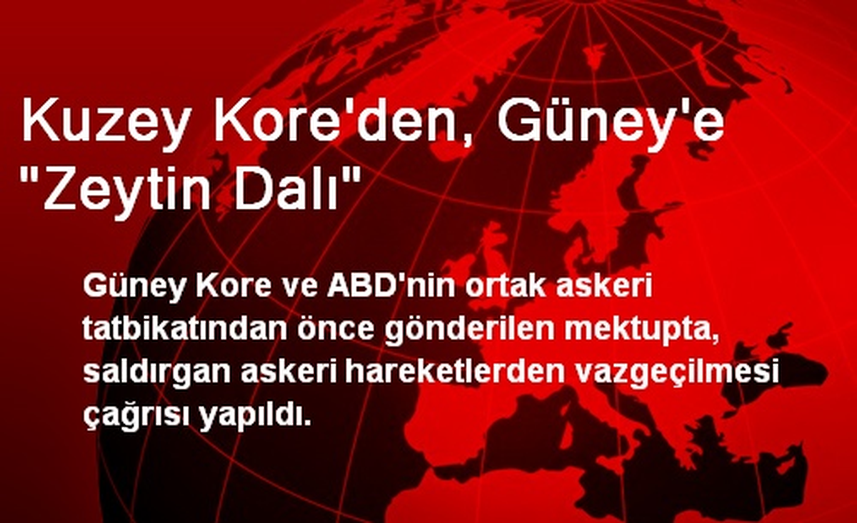 Kuzey Kore\'den, Güney\'e "Zeytin Dalı"