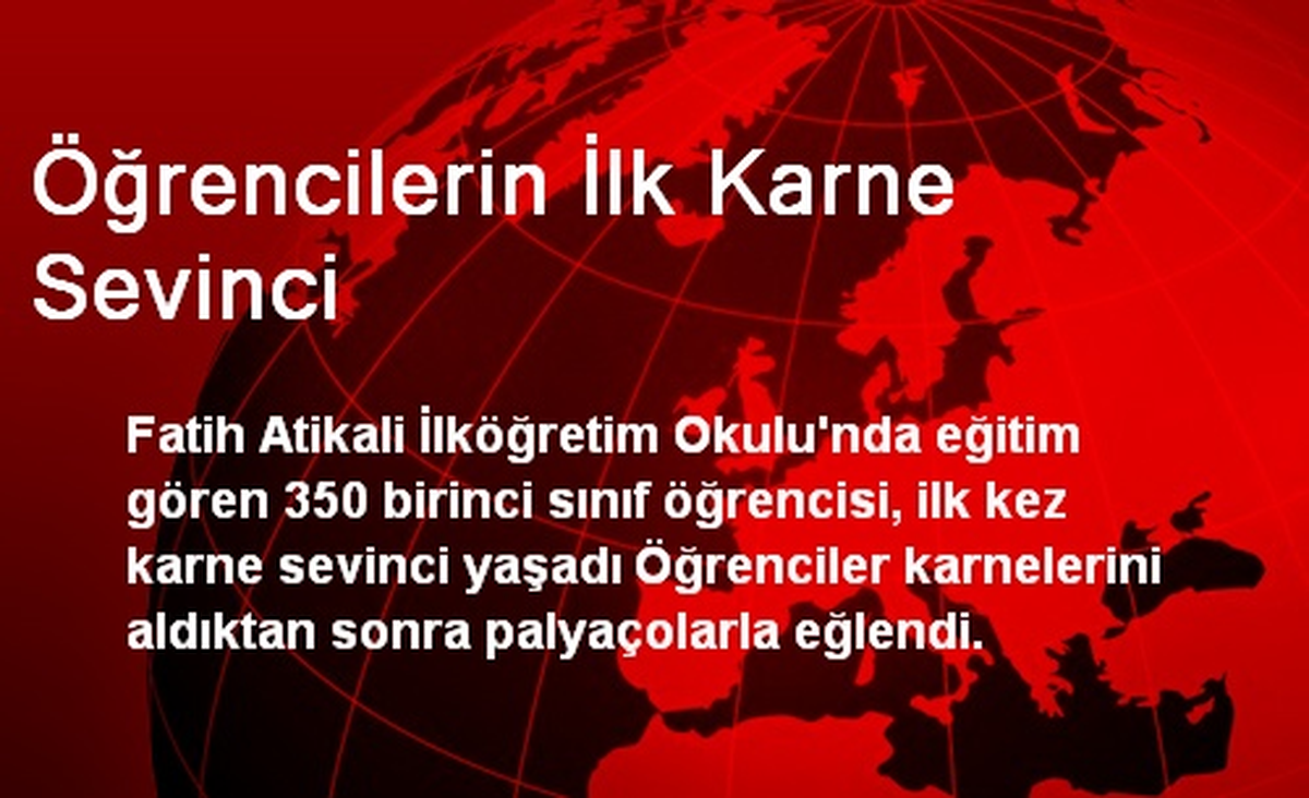 Öğrencilerin İlk Karne Sevinci