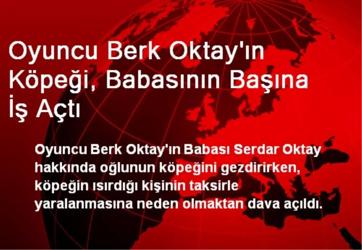 Oyuncu Berk Oktay\'ın Köpeği, Babasının Başına İş Açtı