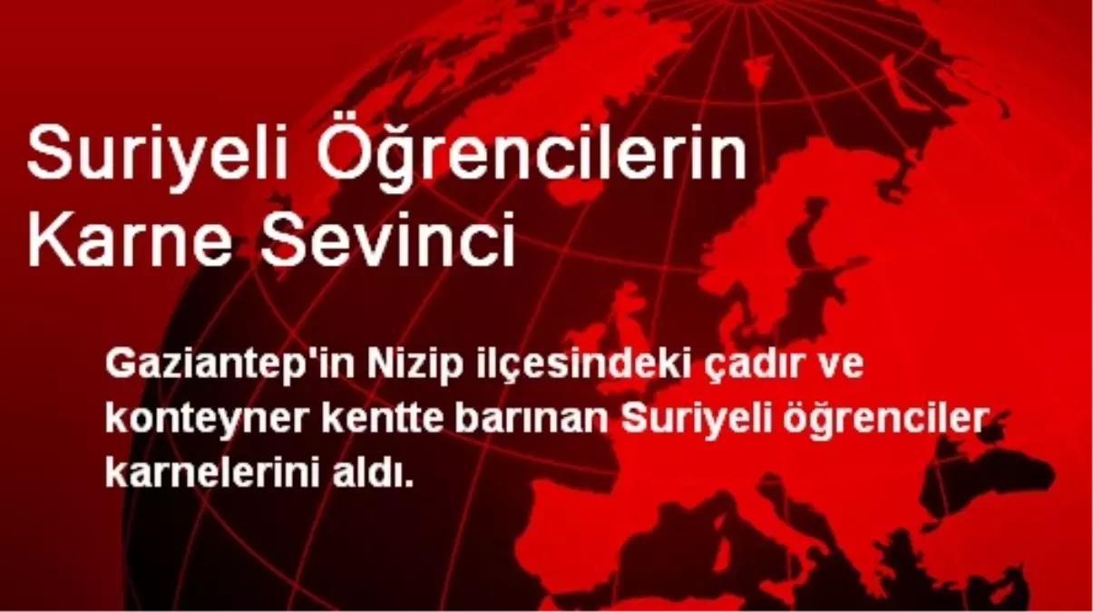 Suriyeli Öğrencilerin Karne Sevinci