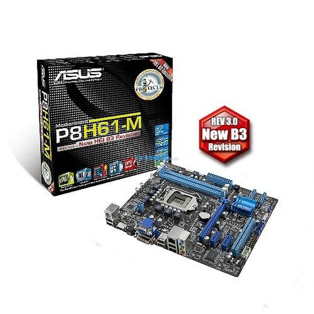 Asus P8h61-M Le/usb3 H61 Ddr Dvi + Glan + Sata 16x