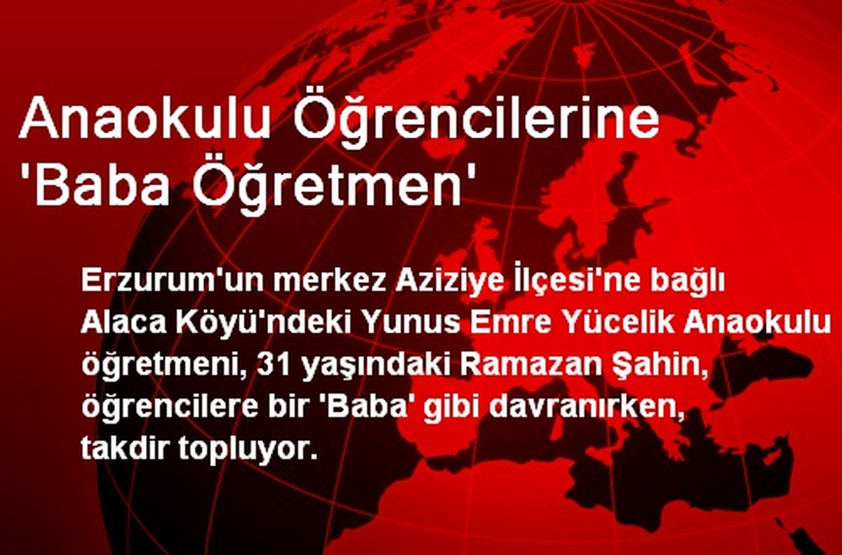 Anaokulu Öğrencilerine \'Baba Öğretmen\'