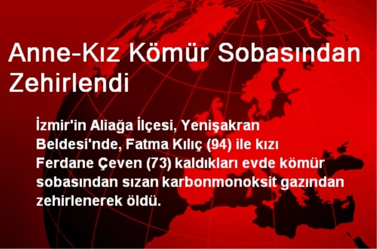 Anne-Kız Kömür Sobasından Zehirlendi