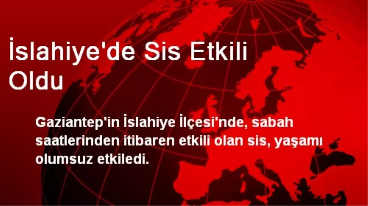 İslahiye\'de Sis Etkili Oldu