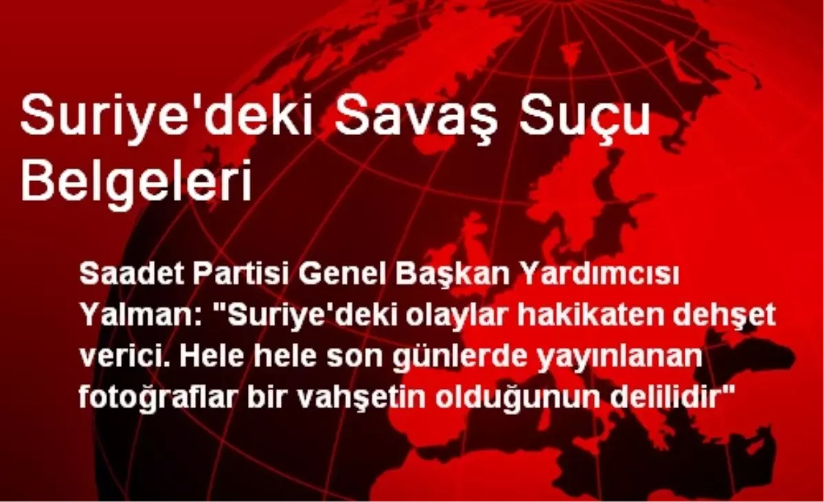 Suriye\'deki Savaş Suçu Belgeleri