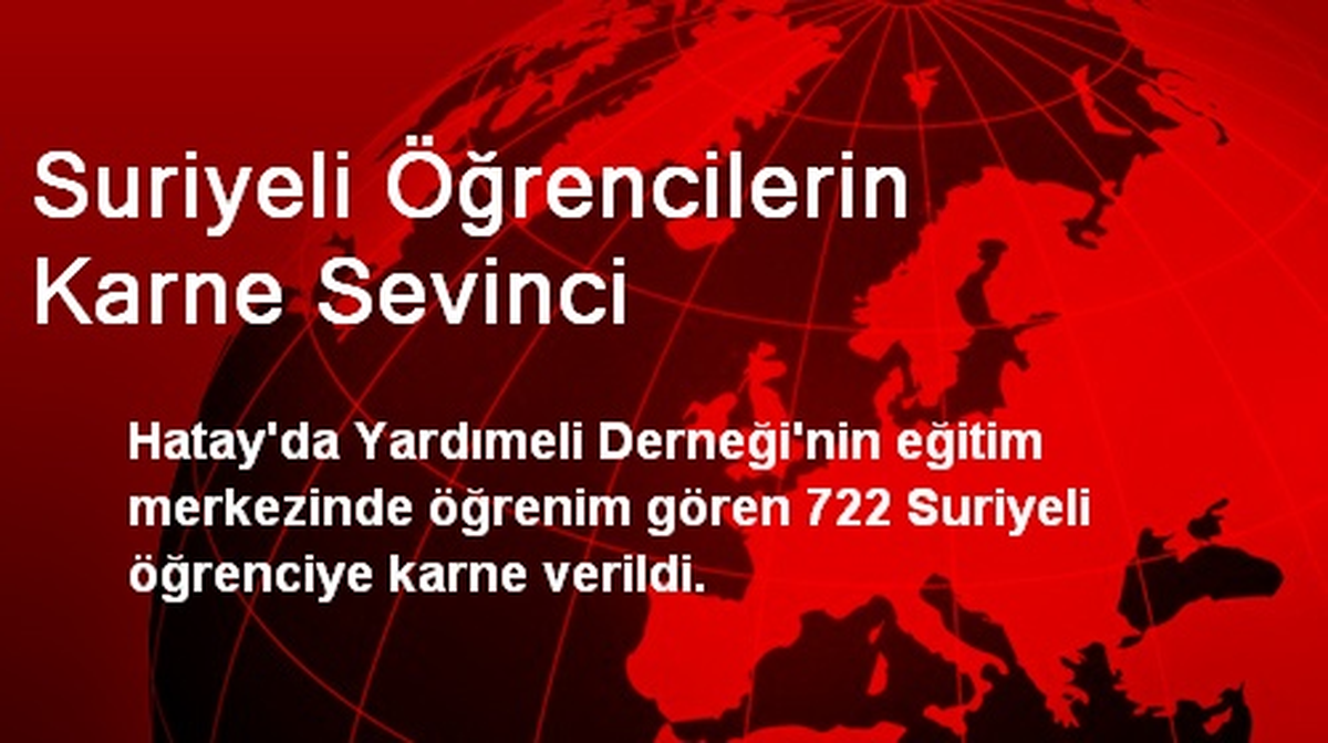 Suriyeli Öğrencilerin Karne Sevinci