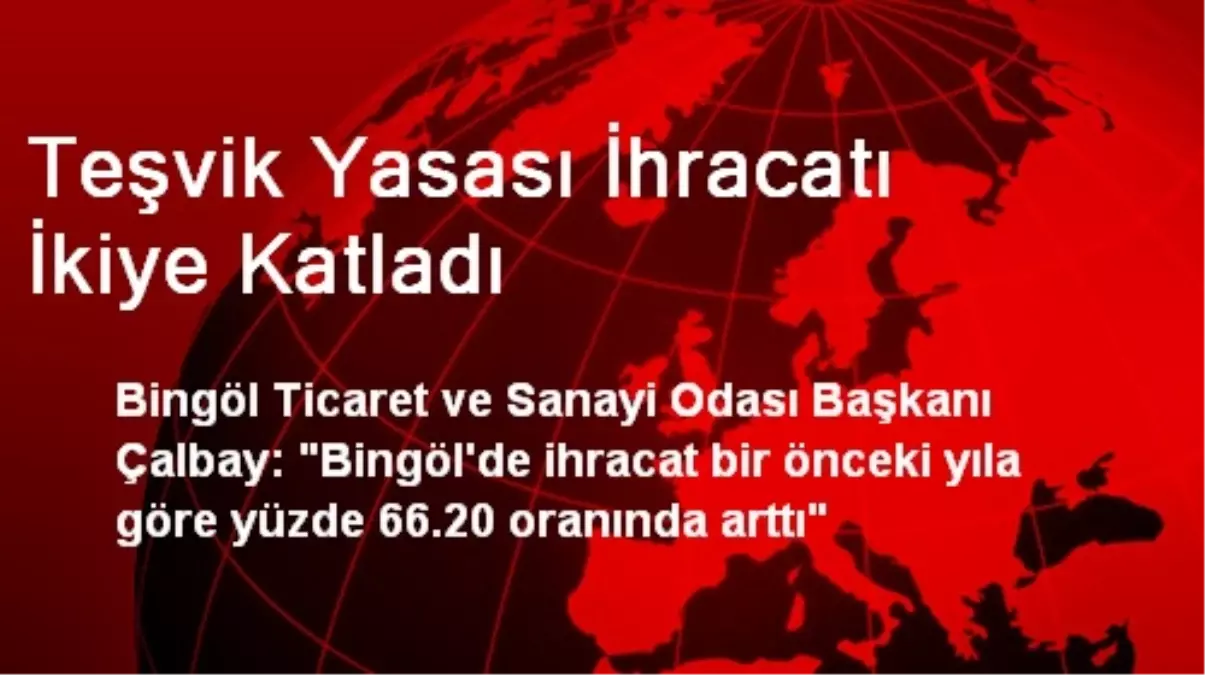 Teşvik Yasası İhracatı İkiye Katladı