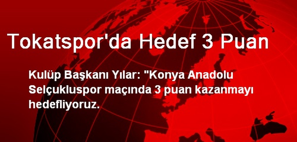 Tokatspor\'da Hedef 3 Puan