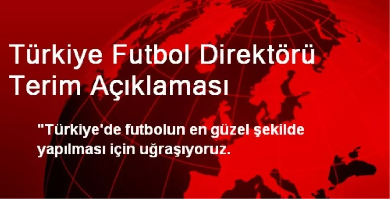 Türkiye Futbol Direktörü Terim Açıklaması