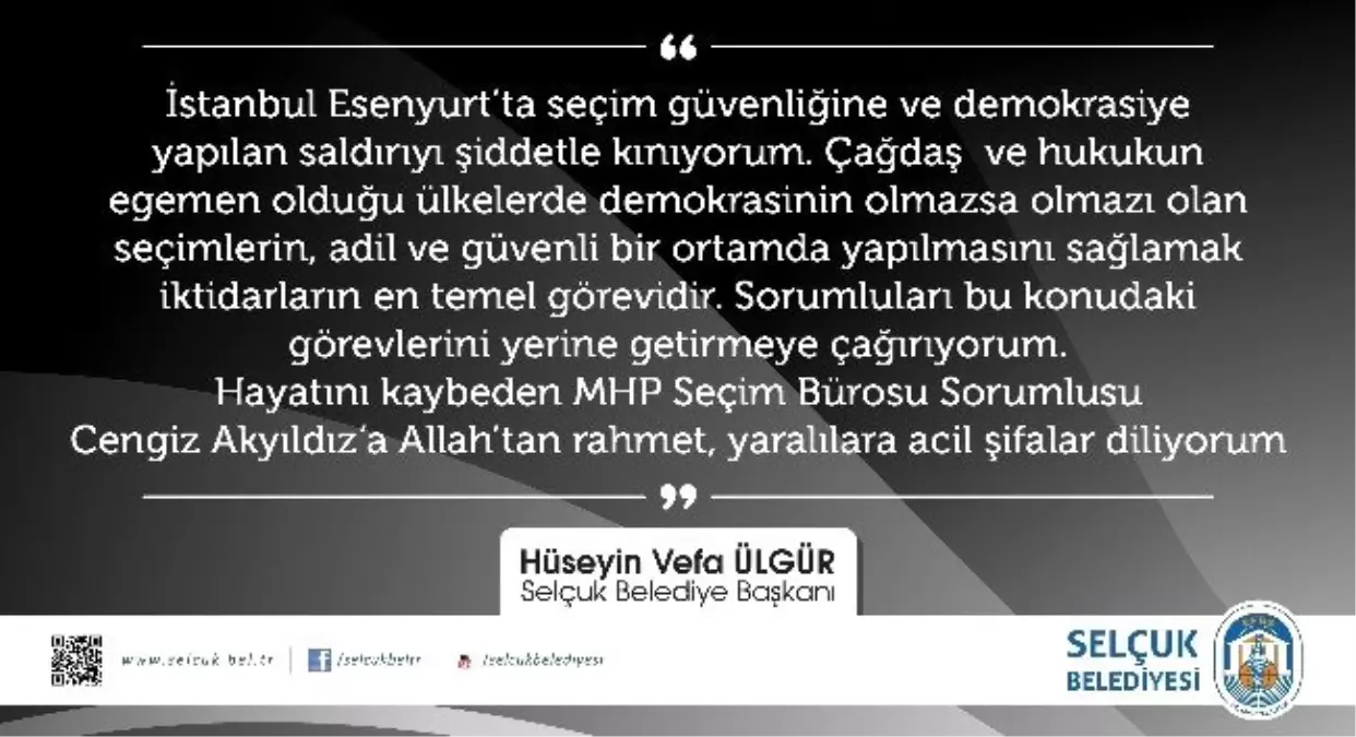 Hüseyin Vefa Ülgür MHP\'nin Bürosuna Yapılan Saldırıyı Kınadı