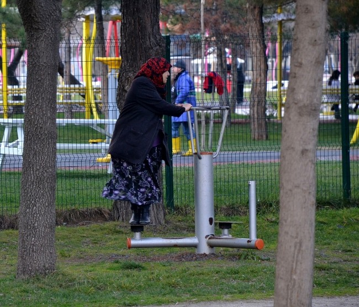 Çorlu, Cumhuriyet Parkında Spor Yapıyor